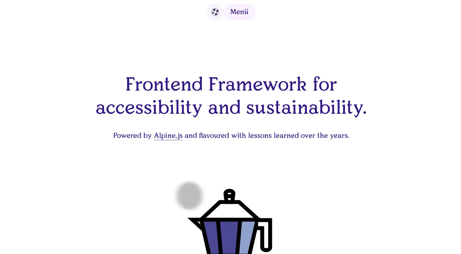 Screenshot CurlyFramework Webseite