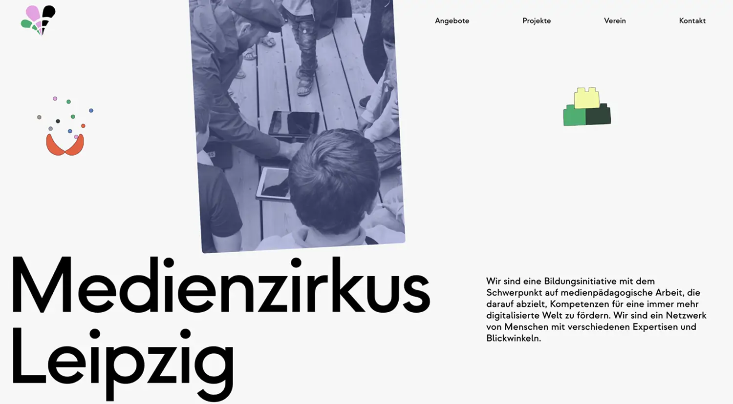 Screenshot Medienzirkus Webseite
